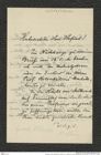 Nachlass Franz Steindachner, Brief von J. Slanner an Franz Steindachner (22.06.1907), Inv.Nr. 491.01, Seite 1